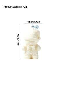 1pc Christmas Gingerbread Man Shaped Aromatherapy Candle, Christmas Hat Design Soy Wax Scented Candle, Christmas Tabletop Home Decor, Bedroom Decoration Holiday Gift Box - Christmas Candle Collection - View 7