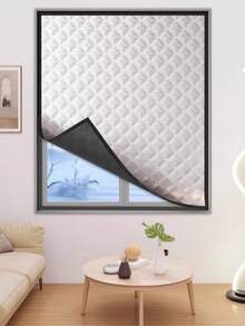 1pc Professional Roll-Up Shade Curtain (Random Color And Size), Thickened Diamond Pattern Home Window Insulation Curtain, Sun Protection, Heat Insulation, Windproof, Effectively Blocks Direct Sunlight And Cold/Hot Air Penetration, Suitable For Bedroom, Study, Living Room Light Blocking And Sun Protection, Winter Warmth And Cold Protection, Summer Heat Insulation And Cooling, Home Window Light Blocking And Warmth Soft Decoration, Practical Home Light Blocking And Windproof Accessory - Multicolor - View 4
