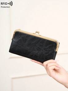 CHARM INFINITE New RFID Anti-Theft Women's Clasp Wallet, Large Capacity ...