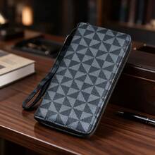 Men's Long Wallet Zipper Wallet With Multiple Card Slots Minimalist Phone Wallet With RFID Blocking Credit Card Wallet Business Card Holder Men's Wallet Card Holder Men's Travel Wallet Gift For Men - Black - View 7