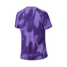 LI-NING Women' S Reflective Quick Dry Running Tee ATSW508 - Dragon Court Purple Full Bottom Print - View 2
