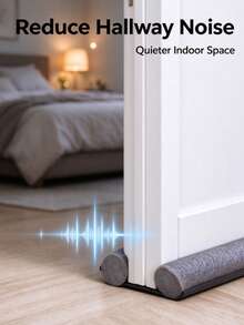 1pc Cuttable Door Bottom Draft Stopper, Double-Sided Door Bottom Seal Strip, Soundproof, Windproof, Dustproof Blocking Strip, Suitable For Bedroom Interior Doors - Multicolor - View 7