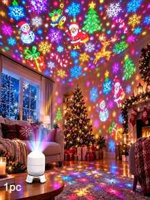 1PC 360° Rotating Dynamic Christmas Projection Light USB Powered ...