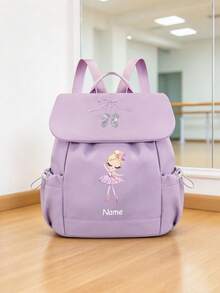 1pc Customizable Dance Ballet Drawstring Backpack, Perfect For Back To School Season, With Handle And Adjustable Shoulder Straps, Drawstring Pouch Design, Large Capacity Nylon Material, Suitable For Daily Use, Outings, Shopping And Travel, Great Birthday Or Christmas Gift - Backpack - View 5