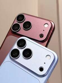 1-Pack – Matte Diamond-Armor 9H HD Tempered Glass Camera Lens Protector, Compatible With IPhone 18 Pro Max, 18 Pro, 17 Pro Max, And 17 Pro – Features Aluminum Metal Lens Rings And Tempered Glass – Wine Red - Burgundy - View 3