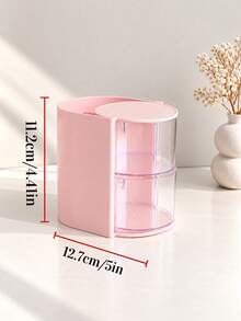 NINFRODITE 1pc Multi-Layer Rotating Hair Accessory Storage Box, Transparent Dust-Proof Hair Tie Organizer Tray, Hair Clip Headband Rubber Band Hair Rope Storage Rack, Multi-Function Comb Storage Box, Cosmetic Box, Pencil Case - View 12