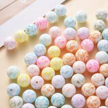 10Pcs 15mm Fresh Colorful Plant Leaf Print Silicone Beads, Multiple Colors Available, Suitable For Holiday Decoration, Jewelry Making, DIY Creative Craft Accessories - Multicolor - View 7
