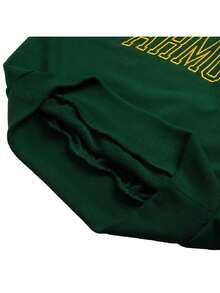 Under Armour Men's UA Icon HWT Terry OS Crew Dark Green Letter Crew Neck Casual Sweatshirt 1386548-301 - Forest Green - View 4