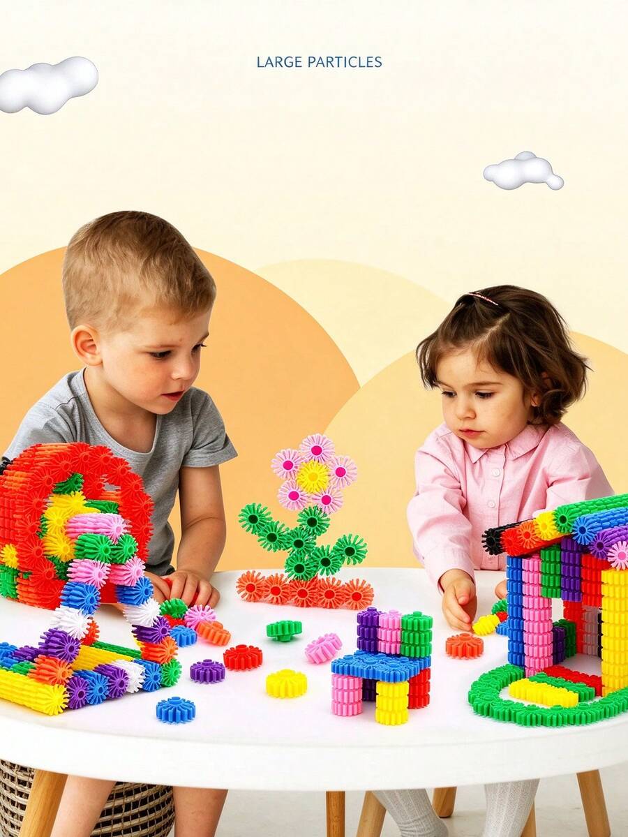 50/100/150pcs Large Gear Building Blocks, Assembly Puzzle Toy, Gift, Gear Connection Toy, Room Decoration - Multicolor - View 1
