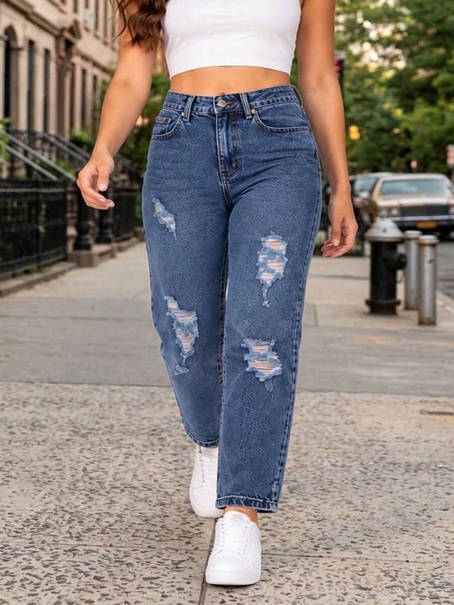 Women Jeans - Light Grey - View 1