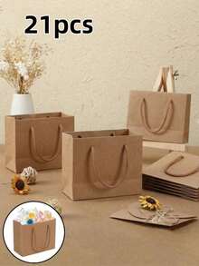 5/10 Pcs Kraft Paper Gift Bags, Men's Shopping Bags, Wedding Tote Bags, Small Gift Birthday Party Paper Packaging Bags, Fashionable And Practical - Gift Bag - View 12