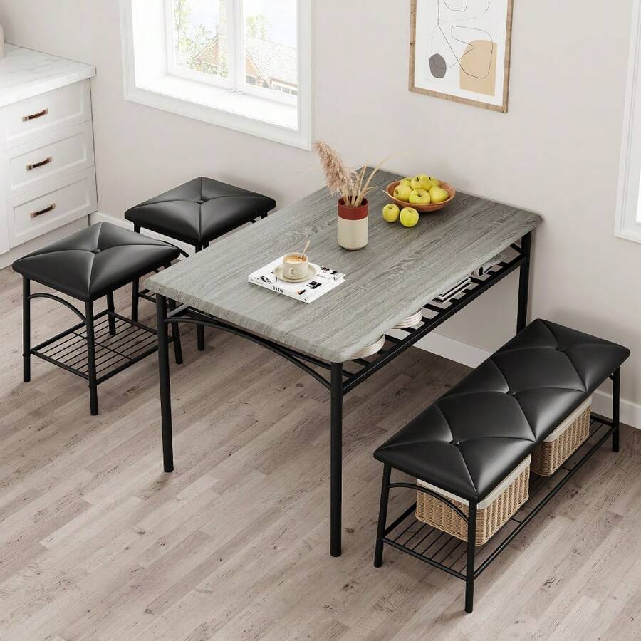 Kselythan Dining Table & Chair Sets - Grey - View 1