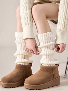 1/3/6 Pairs Slouch Socks, Fashionable And Versatile Solid Color Slouch Socks, Cute And Sweet Women's Sock Covers - Multicolor - View 1