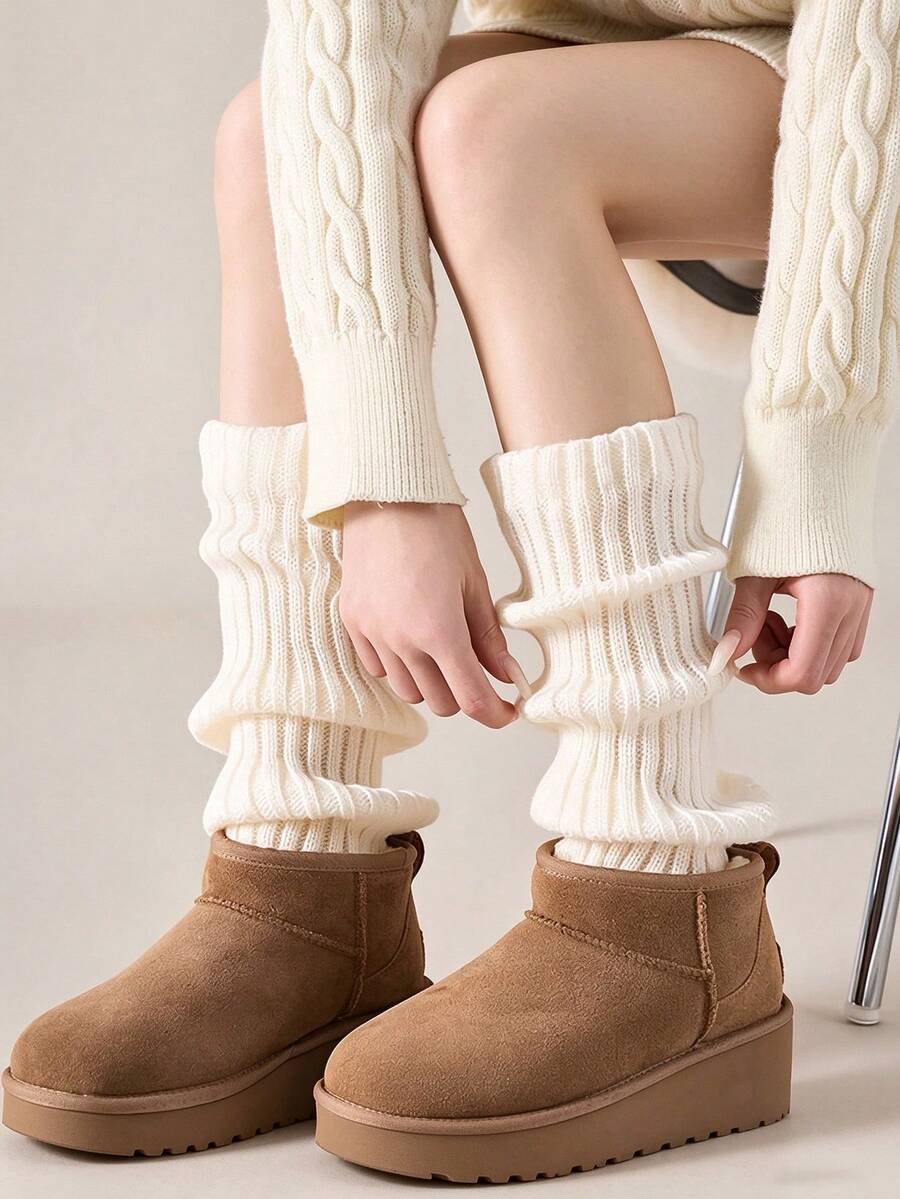 1/3/6 Pairs Slouch Socks, Fashionable And Versatile Solid Color Slouch Socks, Cute And Sweet Women's Sock Covers - Multicolor - View 1