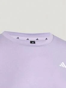 Adidas Women's TR-ES TEE 3S W Short Sleeve Knit Collarless T-Shirt TKU8748 - Purple - View 4
