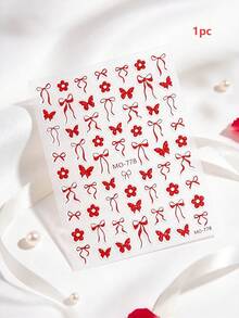 2/1pc Christmas Warm Tone Face Decoration Sticker Set, Nail Stickers Set, Gingerbread Man, Snowman, Candy, Sock Pattern Facial Decoration Sticker Set With Tweezers, Holiday Party Makeup Accents, Face Stickers - Multicolor - View 10