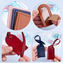 1pc New PU Luggage Tag For Women And Men Suitcase ID Address Label Tag With Strap Travel Baggage Name Tag Bag Accessories - Multicolor - View 4