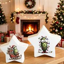 4pcs/Set Funny Christmas Pickle Theme Patten UV Transfer Stickers - For DIY Crafts, Mugs, Laptops & Water Bottles, Self-Adhesive Plastic Decals, DIY Mug Decoration, Laptop Decals, Holiday Decorations, Festive Designs, Highquality Prints - Multicolor - View 4