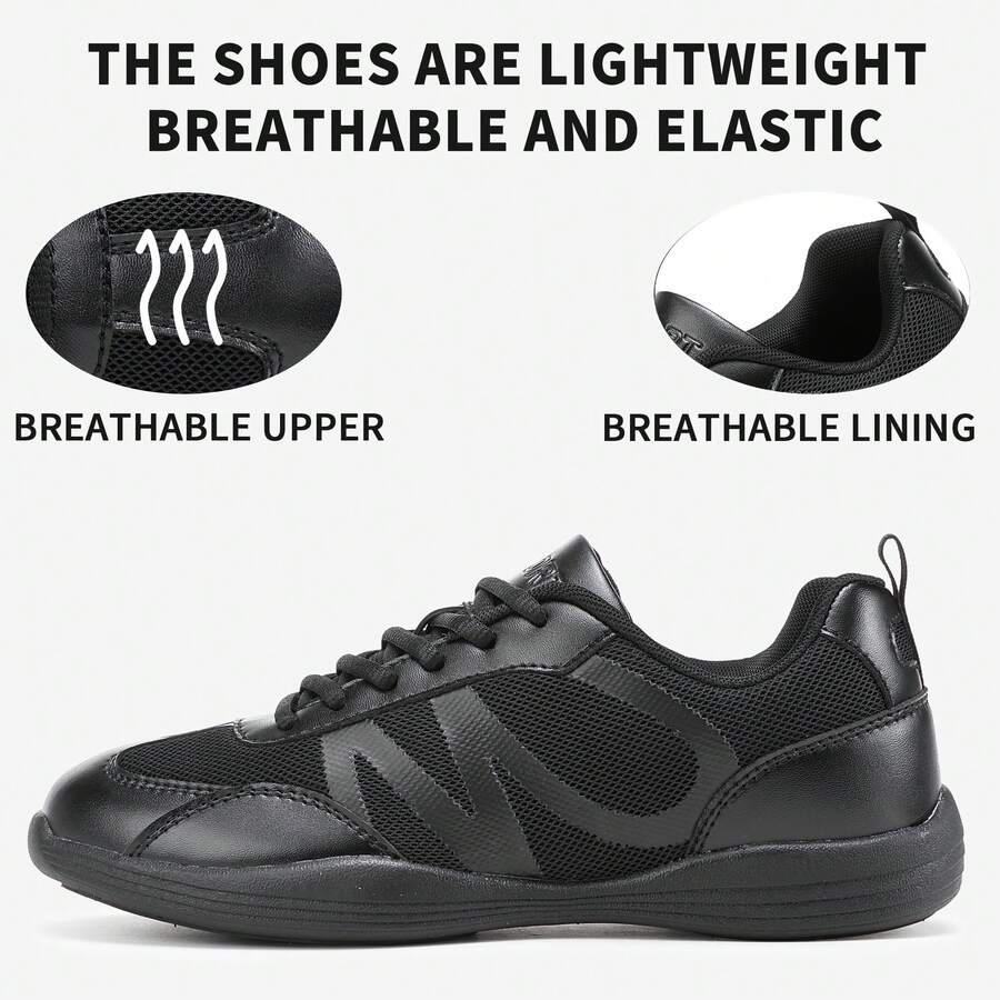 Women Mesh Patchwork Lace Up Casual Sneakers, Low Top Daily Commute Walking Sports Shoes