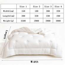 1pc Single Or Double Thick Quilt, Lightweight And Warm, Solid Color Or Printed Plaid Pattern Optional, Suitable For Home, Hotel, Hostel, Nursing Home - Dark Blue Large Plaid - View 2