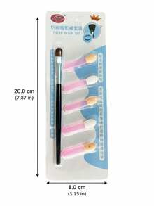 1pc Beauty Tool Eyeshadow Stick Set Includes Eyeshadow Stick, Sponge, Eyeshadow Brush, 5 Makeup Brushes - Multicolor - View 5