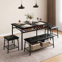 Kselythan Dining Table & Chair Sets - Black - View 2