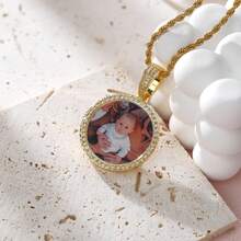 Personalized Picture Necklace, Custom Photo Necklace , Gift For Mom, Hip Hop Pendant , Memorial Jewelry Gift, Birthday Gift - Multicolor - View 9