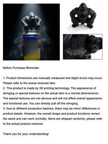 Gorilla Shaped Spray Can Cap Creative Aerosol Can Decorative Top Cover Universal Spray Can Decorative Accessory Spray Can Nozzle Decorative Part Tool Fun Decorative Accessory Fits Regular Aerosol Can Decorative Accessory - A - View 10