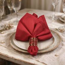 1/2/6/10pcs Multi-Color Faux Linen Classic Art Napkins Table Decor Cloth, Suitable For Wedding, Valentine's Day And Home Decoration - Multicolor - View 3