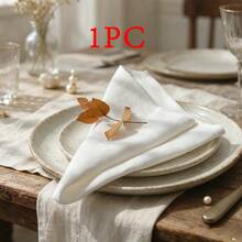 1/2/6/10pcs Multi-Color Faux Linen Classic Art Napkins Table Decor Cloth, Suitable For Wedding, Valentine's Day And Home Decoration - Multicolor - View 18