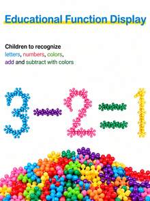 Interlocking Solid Plastic Building Blocks Educational Toy Set, Suitable For 3-Year-Old Preschool Boys, Promotes Fine Motor Skills And Sensory Development, Christmas And Birthday Gift - Multicolor - View 6