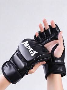 Half Finger MMA Boxing Gloves, Sanda Thickened Adult Gloves For Punching Bag, Sandbag, Combat And Fighting - Multicolor - View 9