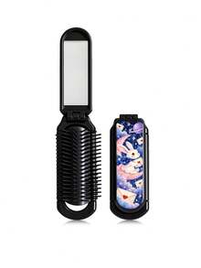 1PC Cute Compact Folding Hair Brush With Built-In Mirror, Kawaii Cartoon Dog Cat Bear Rabbit Print Mini Pocket Detangling Comb, Soft Bristle Travel Hairbrush For Women, Y2K Purse On The Go Hair Styling Accessory Gift - Multicolor - View 29