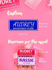 Custom Name Badge, Custom Acrylic Name Tag, Name Badge Nurses, Personalized Text And Exclusive Design Name Badges, Clothing Backpack Pins, Name Badges - Multicolor - View 11