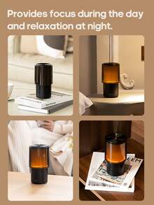 kinscoter 1pc USB Aromatherapy Diffuser Portable Ultrasonic Humidifier Colorful Night Light Essential Oil Aromatherapy Diffuser Night Light Suitable For Office Home Hotel Bedroom - Multicolor - View 9
