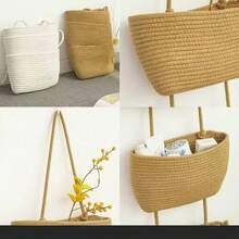 3-Tier Wall-Mounted Storage Basket, Hanging Organizer Bag For Bathroom, Living Room, Dorm, Behind Door, Yard, General Use For Sundries And Tools - Hanging Shelf - View 4
