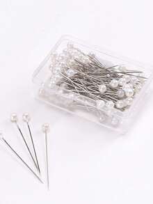 1box Faux Pearl Decorative Hijab Pins, Headscarf Accessories Women Brooch - Multicolor - View 8