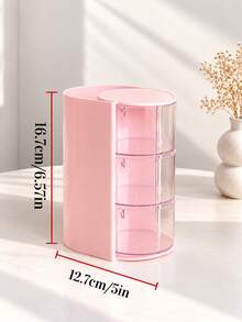 NINFRODITE 1pc Multi-Layer Rotating Hair Accessory Storage Box, Transparent Dust-Proof Hair Tie Organizer Tray, Hair Clip Headband Rubber Band Hair Rope Storage Rack, Multi-Function Comb Storage Box, Cosmetic Box, Pencil Case - View 7