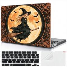 1pc Retro Scary Halloween For MacBook Air 13 Case M5 M4 M3 M2 ,For MacBook Neo Case Air 15 Inch M5 Pro 16/14 Hard PC Matte Split Type Neo Case, Stylish Digital Accessory For Novelty Premium Pattern Hardshell Laptop Case - View 1