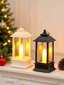 1pc Vintage Handheld LED Flameless Candle Light (Battery Included), Indoor Room Desktop Decor LED Night Light, Home Decoration Lantern Hanging Light, Holiday Party Event LED Decorative Light, Festival Decoration Ornament - Long Lantern - View 12