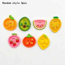 3/7/10pcs Cute Fruit Plate Refrigerator Magnets, Summer Magnetic Stickers Decoration, Cartoon Watermelon Strawberry Fridge Magnets, Suitable For Room Decor, Kitchen Decor, Home Decor - Multicolor - View 9