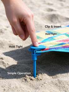 4pcs Beach Towel Clips, Picnic Mat Clips, Camping Tent Clips, Plastic Towel Clips - Multicolor - View 4