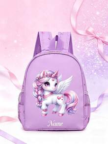 This Customizable Mini Cartoon Lion Backpack Is The Perfect Choice For The Back-To-School Season. It Features A Handle And Adjustable Shoulder Straps, A Zipper Closure, And Is Made Of Nylon Material. It's Ideal For Daily Use, Outings, Shopping, And Travel. It Also Makes A Great Birthday Or Christmas Gift. - Multicolor - View 5