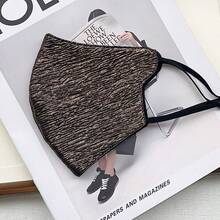 Chinese Style Shiny Silk Pleated Face Cover, Butterfly Rhinestone Decor Mask For Autumn Winter Windproof - Multicolor - View 7