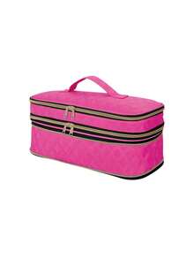 Portable Dual-Layer Hair Dryer & Curling Iron Storage Bag For Women, Large Capacity Back To School Supplies Make Up Bag - Multicolor - View 10