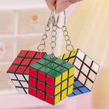 4PCS 3x3 Keychain Pendant - Puzzle Toy - Small Gift - 3x3 Can Be Used As Daily Leisure Entertainment Toy, Small Bag Decoration - A - View 4