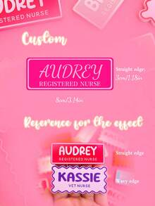 Custom Name Badge, Custom Acrylic Name Tag, Name Badge Nurses, Personalized Text And Exclusive Design Name Badges, Clothing Backpack Pins, Name Badges - Multicolor - View 15