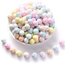 10Pcs 15mm Fresh Colorful Plant Leaf Print Silicone Beads, Multiple Colors Available, Suitable For Holiday Decoration, Jewelry Making, DIY Creative Craft Accessories - Multicolor - View 6