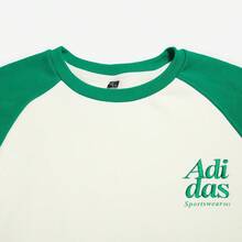 Adidas Men's Spring/Autumn Sports Casual Fashion Minimalist Comfortable Knit Crew Neck Pullover Sweatshirt Long Sleeve JE6111 - Han Jade White/Smoky Green - View 5