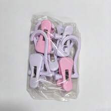 5pcs/Set Multi-Function Pants Hanger Clips Socks Clips, Macaron Color Non-Slip No-Mark Clothes Hangers, Wind-Resistant Drying Clips, Closet Pants Storage Space-Saving Tool - View 15